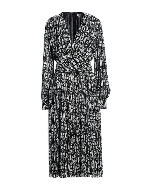 Rochas Black Midi Dress Polyester