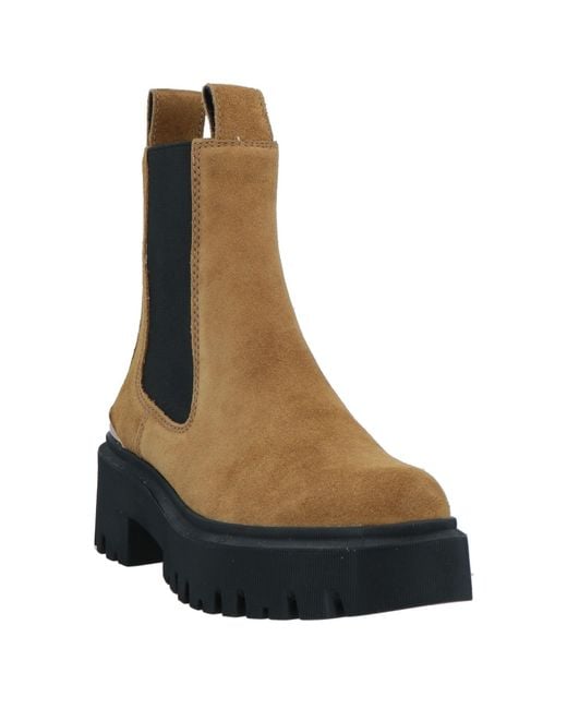 Maje Black Camel Ankle Boots Leather