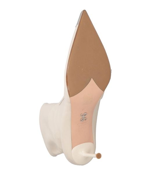 Sergio Levantesi White Ankle Boots