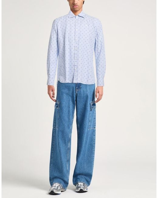 North Sails Blue Shirt Linen for men