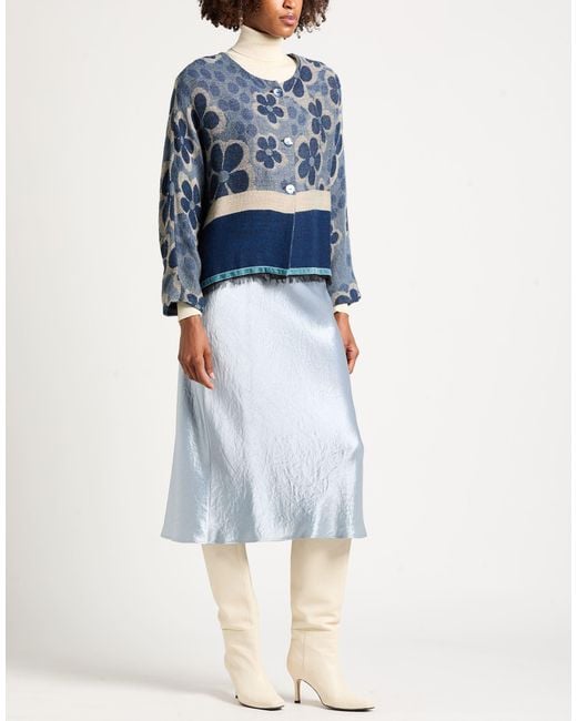 ALESSIA SANTI Blue Jacket Acrylic, Modal, Wool, Alpaca Wool