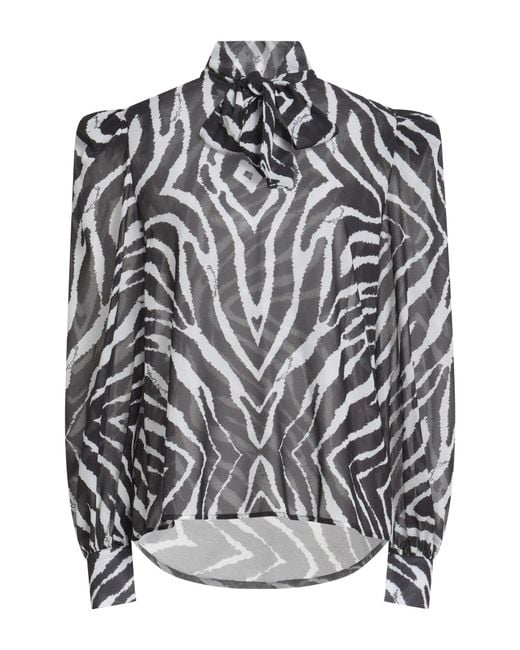 Giulia N Couture Gray Top Polyester