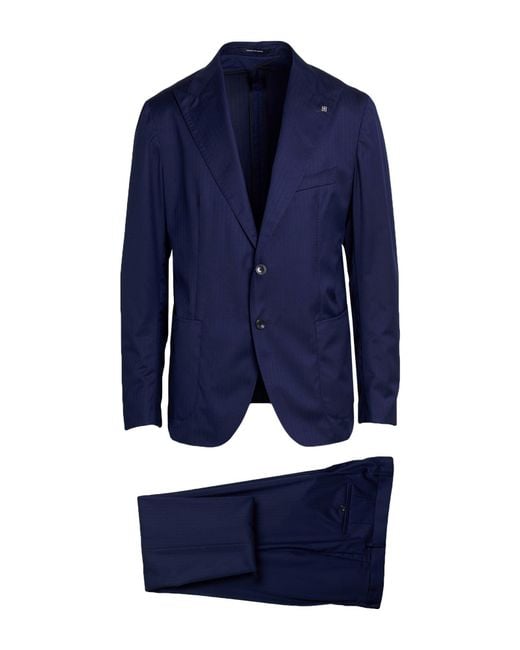 Tagliatore Blue Suit Super 130S Wool for men