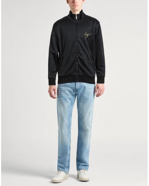 Giuseppe Zanotti Black Sweatshirt Polyester, Cotton for men