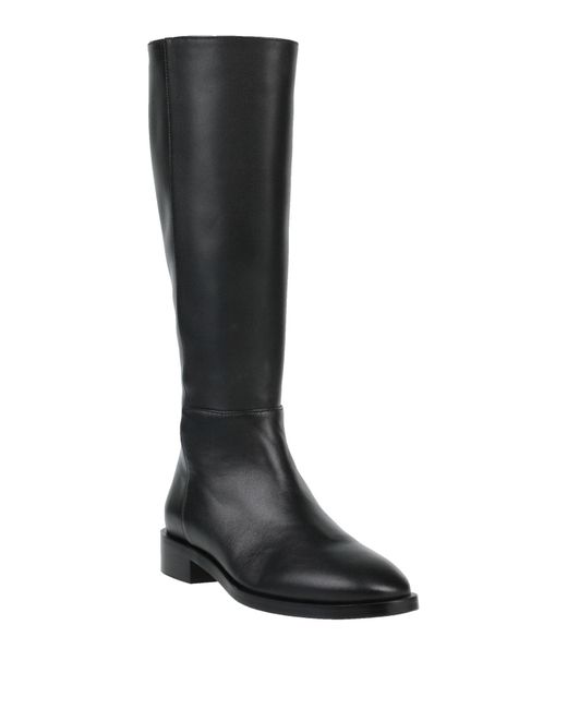 Stuart Weitzman Black Boot Leather