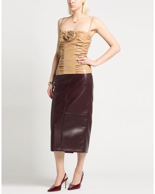 Blumarine Natural Camel Top Polyester