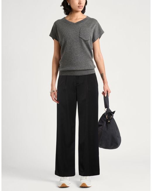 Liu Jo Black Pants Polyester, Viscose, Elastane