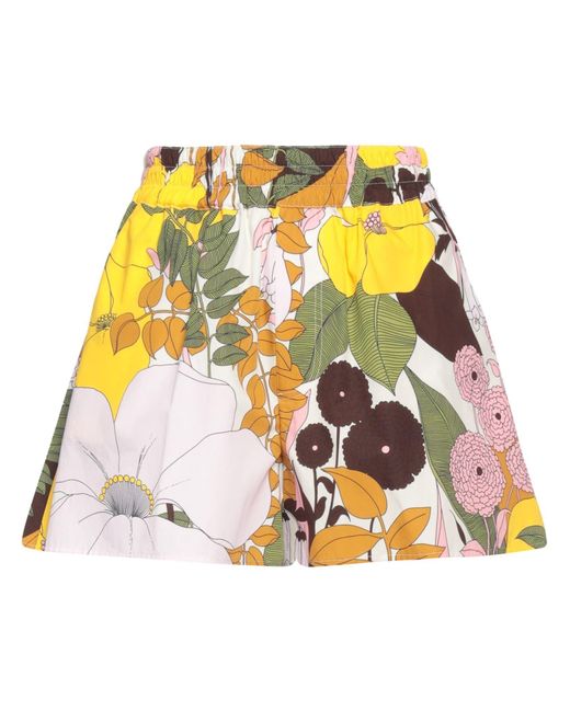 LaDoubleJ White Shorts & Bermuda Shorts Cotton