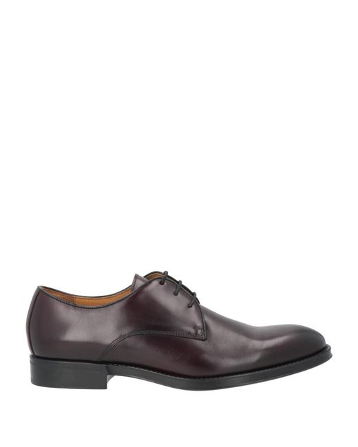 Testoni Brown Lace-Up Shoes Calfskin for men