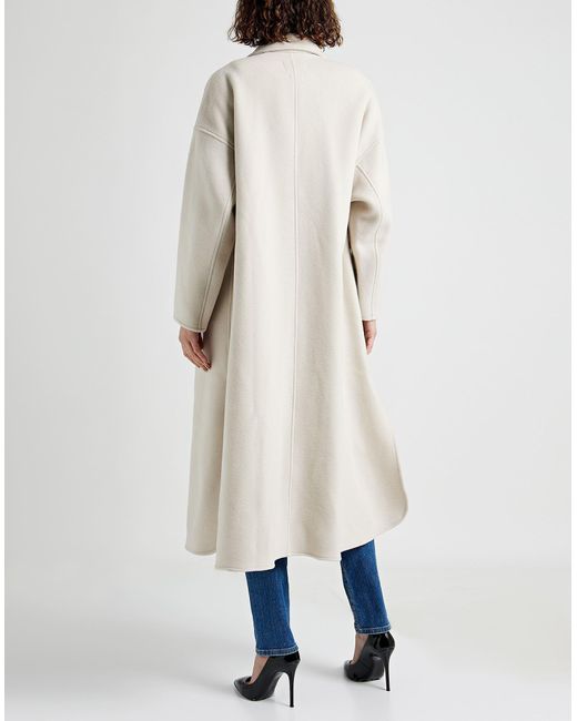 Isabel Marant Wool Coat in Ivory (White) | Lyst