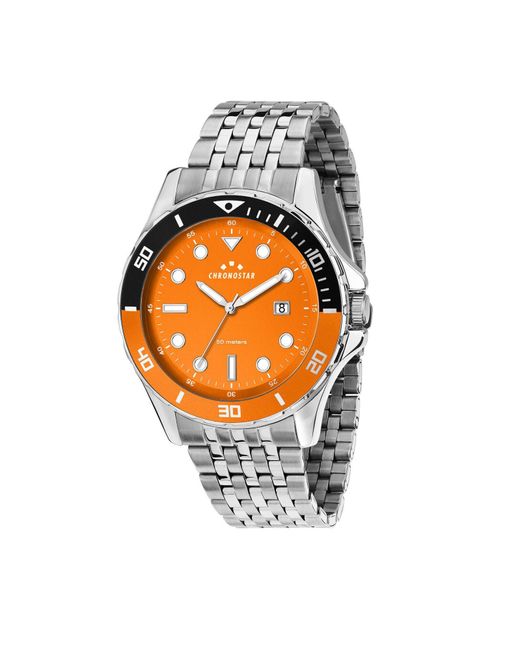 Chronostar Armbanduhr in Orange für Herren