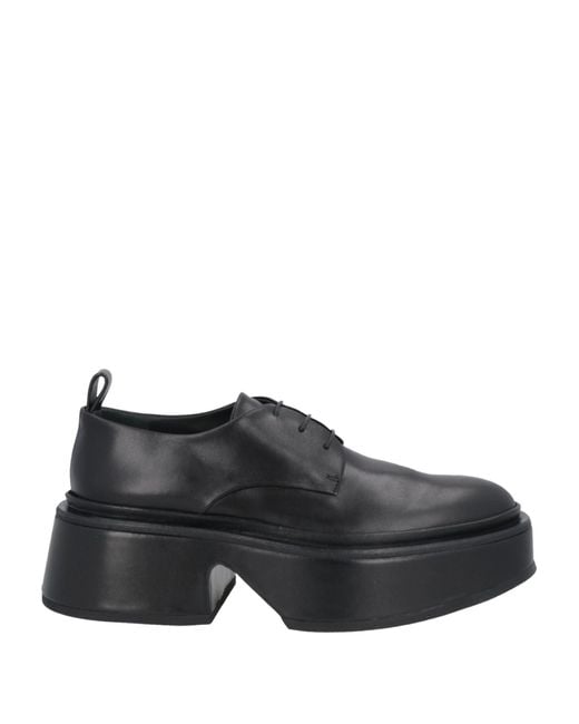 Jil Sander Black Schnürschuh