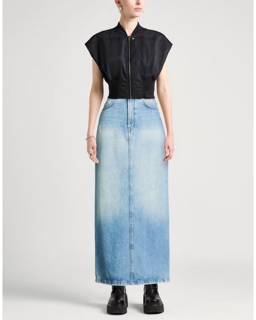Acne Blue Denim Skirt Organic Cotton