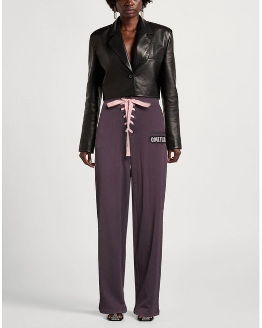 Versace Jeans Couture Purple Pants Cotton