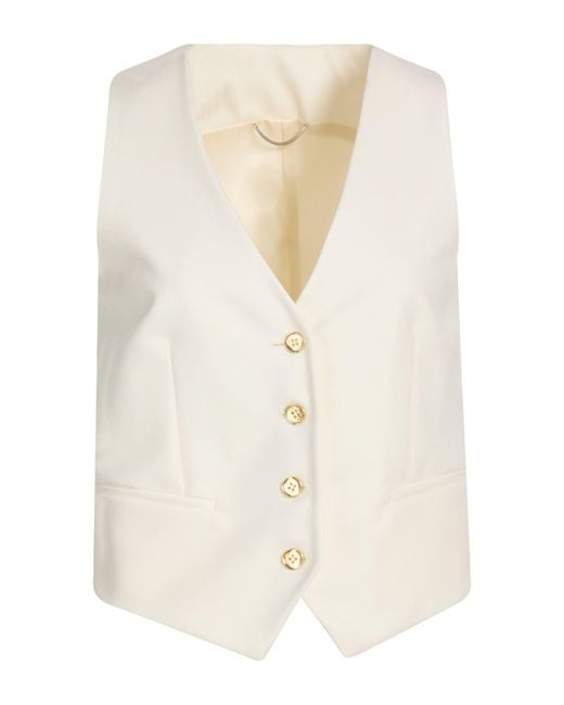 PT Torino White Tailored Vests