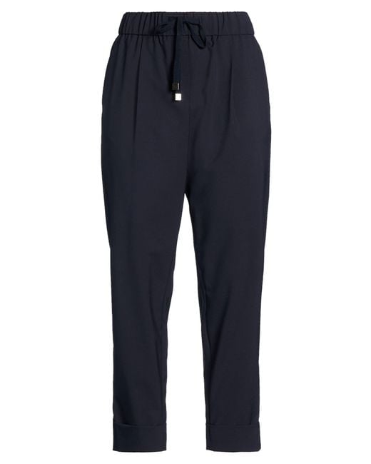 Cappellini By Peserico Blue Midnight Pants Polyester, Viscose, Elastane, Cotton