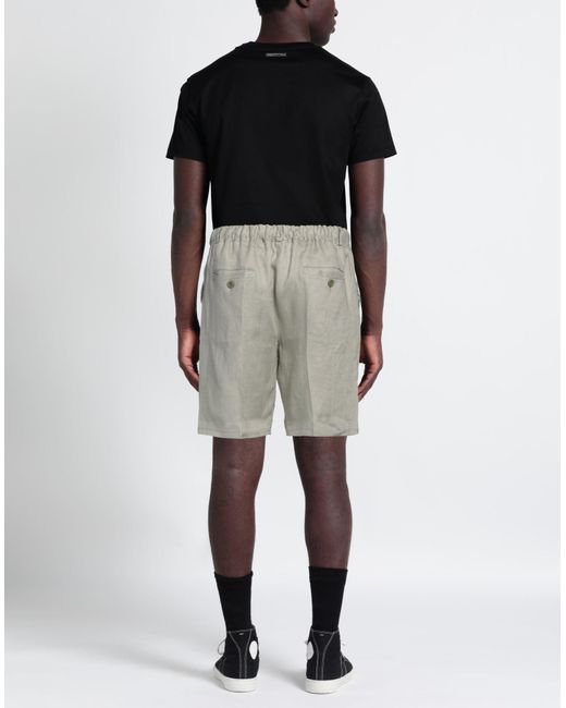 Franzese Collection Gray Shorts & Bermuda Shorts Linen for men
