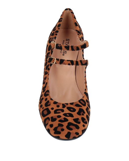 Status Brown Camel Pumps Leather