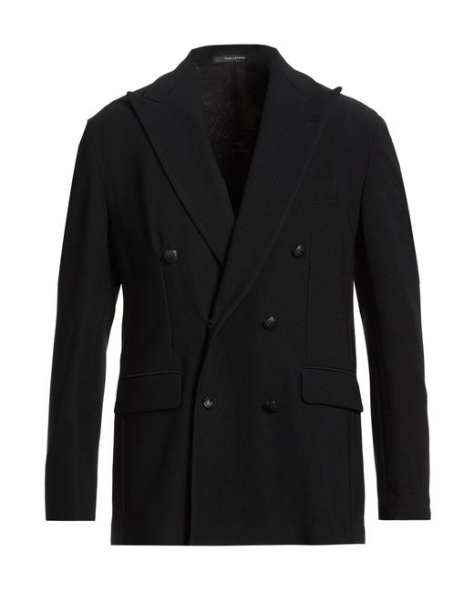 Tagliatore Black Blazer Polyamide, Elastane for men