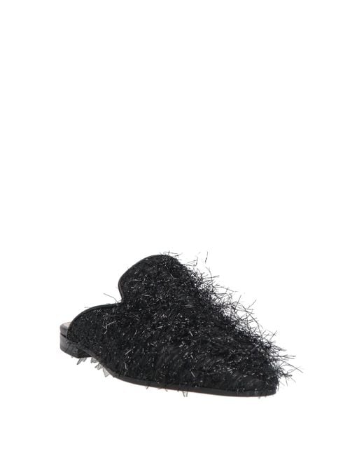 Fabiana Filippi Black Mules & Clogs Textile Fibers