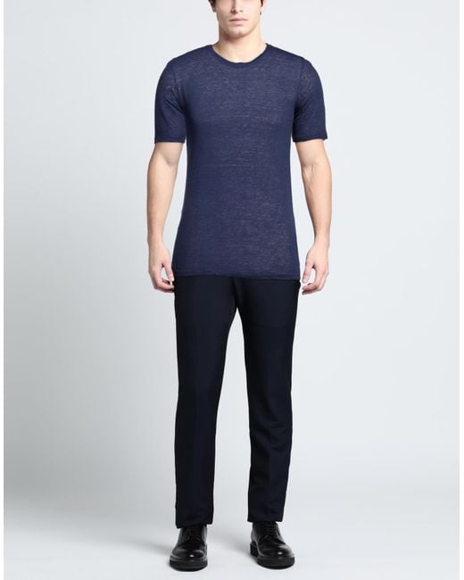 120% Lino Blue T-shirt for men