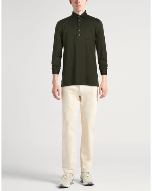 Polo Moorer pour homme en coloris Green