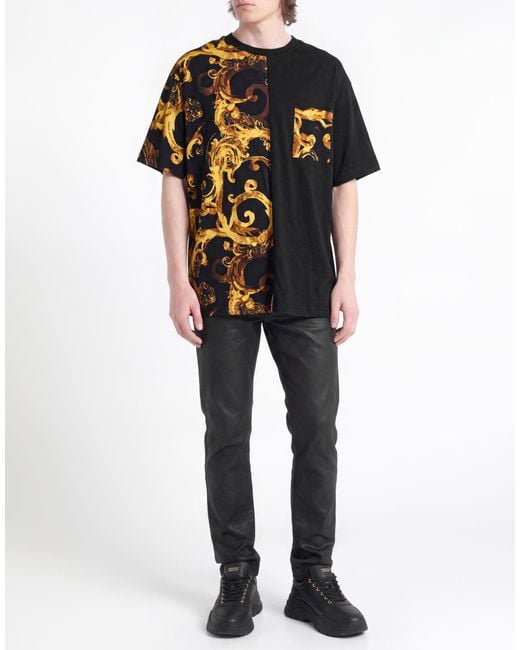 Versace Jeans Couture Black T-Shirt Cotton for men