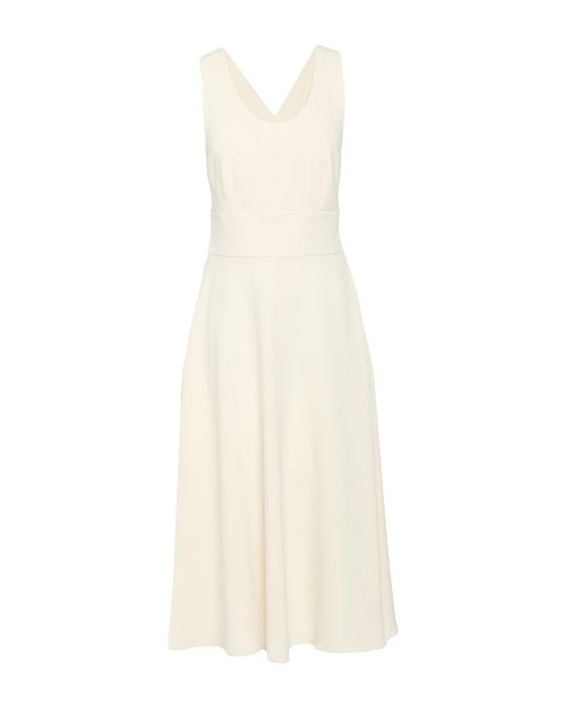 Aspesi White Midi Dress Triacetate, Polyester