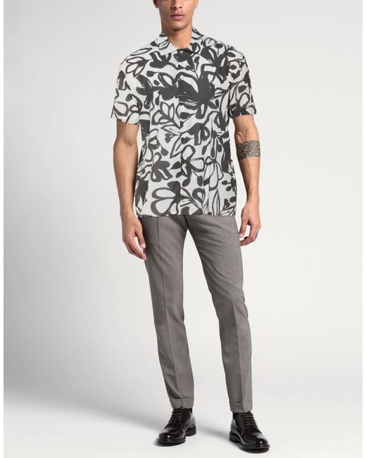 Baldessarini Gray Charcoal Shirt Cotton for men