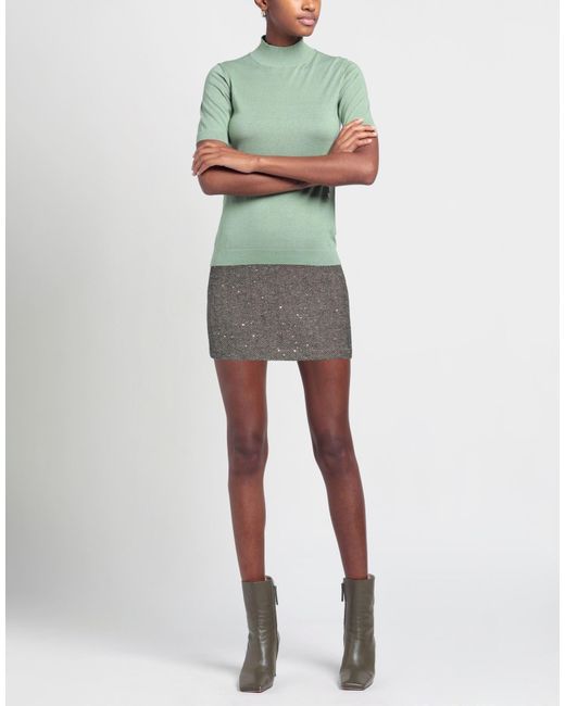 Twinset Gray Mini Skirt