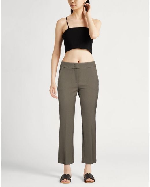 Peserico Gray Easy Pants Polyester, Viscose, Cotton, Elastane