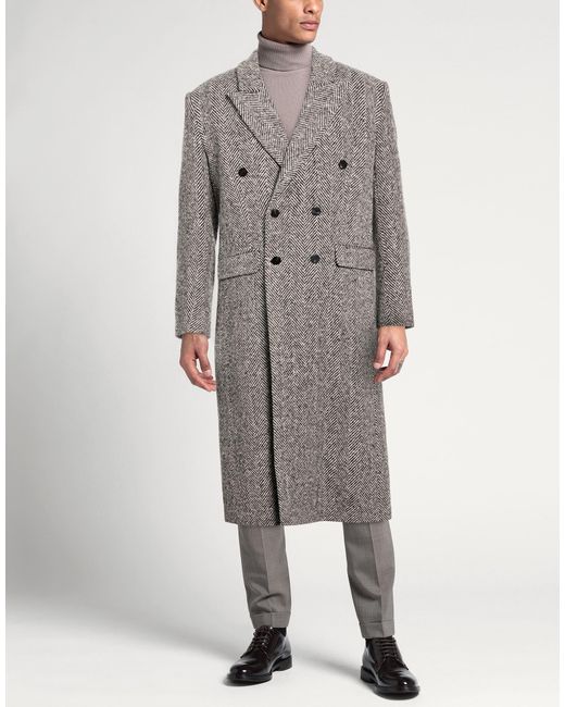 Ernest W. Baker Gray Coat Virgin Wool for men