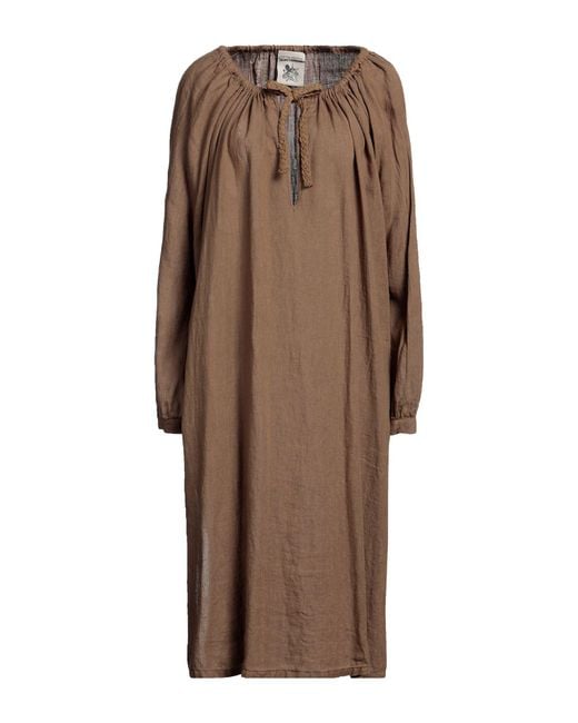 Semicouture Brown Midi Dress