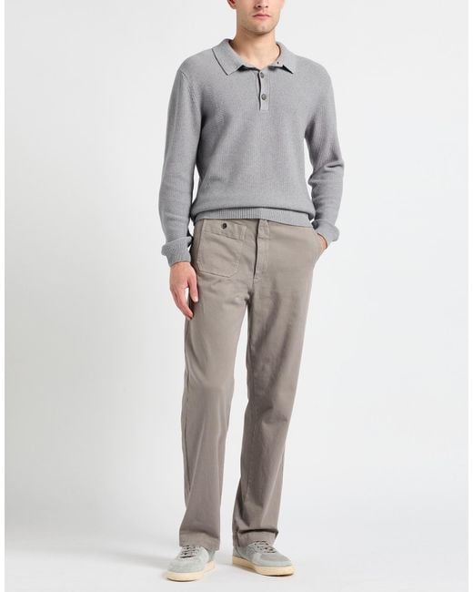 Barena Gray Pants Cotton, Elastane for men