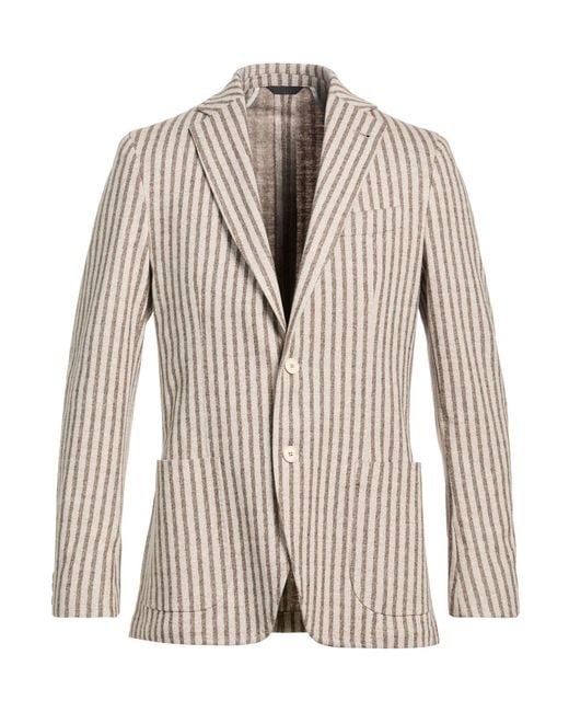 Tombolini Natural Blazer Linen, Wool for men