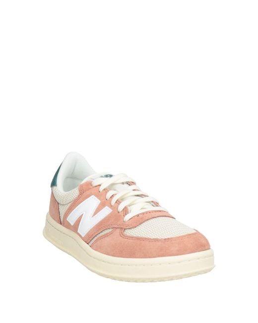 New Balance Pink T500 Sneakers Leather, Textile Fibers for men