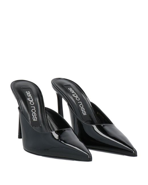 Sergio Rossi Black Mules & Clogs Leather