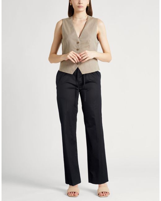Agnona Blue Pants Cotton, Elastane