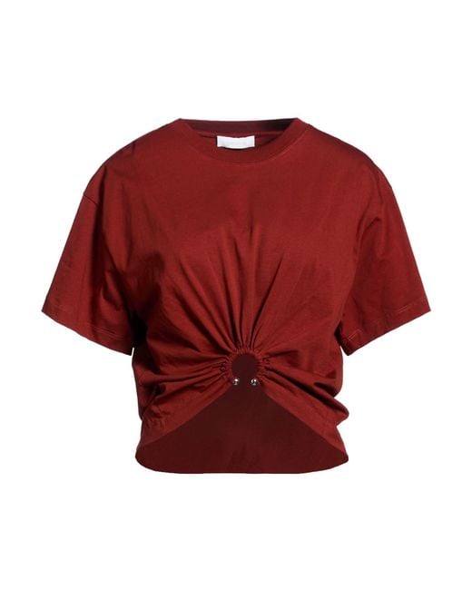Rabanne Red Brick T-Shirt Cotton