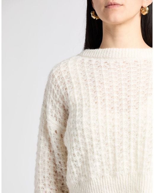Alysi White Sweater Alpaca Wool, Polyamide