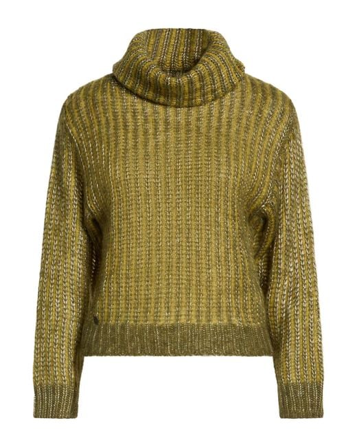 Manila Grace Green Turtlenecks