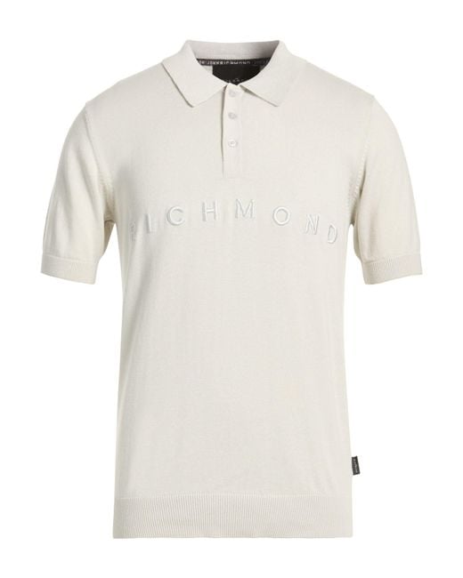 John Richmond White Light Polo Shirt Cotton for men