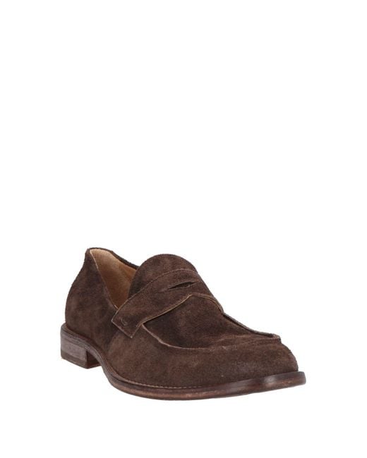 Moma Brown Dark Loafers Leather for men