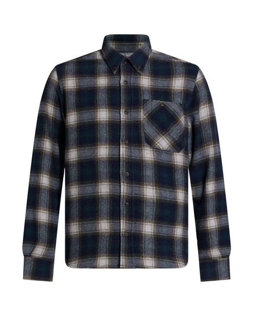 Woolrich Blue Deep Shirt Wool, Polyester, Polyamide for men