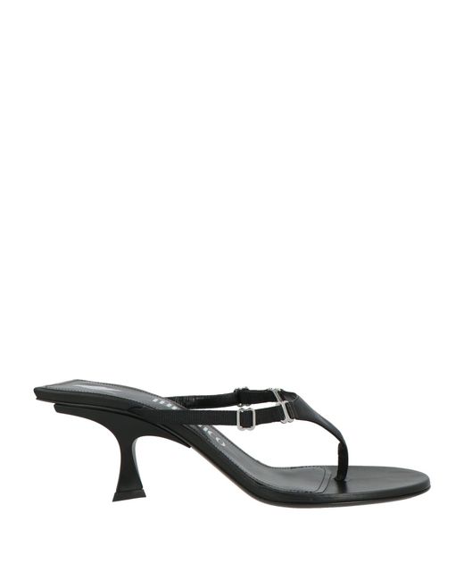 The Attico Black Thong Sandal