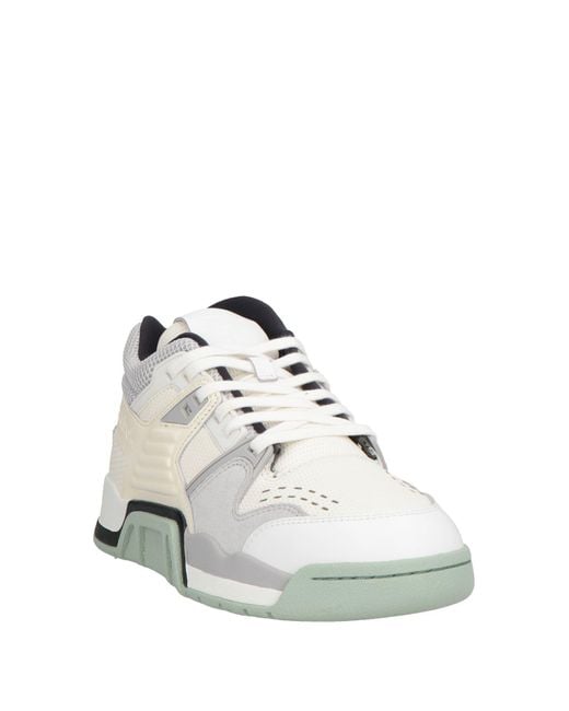 Reebok White Sneakers Leather, Textile Fibers for men