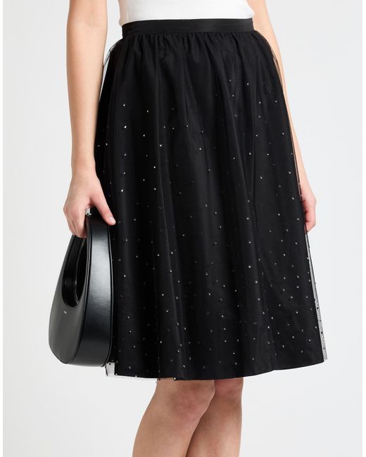 Aspesi Black Midi Skirt Polyamide