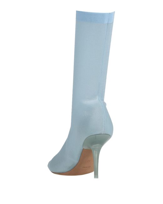 Yeezy Leather Ankle Boots in Sky Blue 