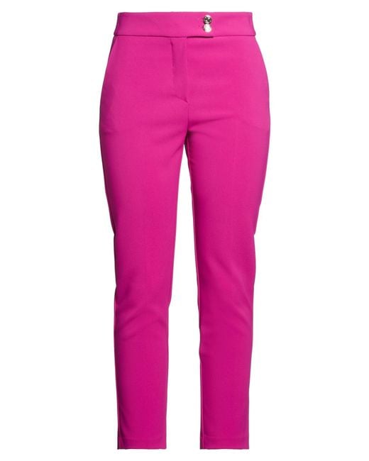 Liu Jo Pink Pants Polyester, Elastane