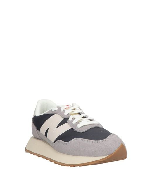 New Balance White 237 Sneakers Leather, Textile Fibers for men